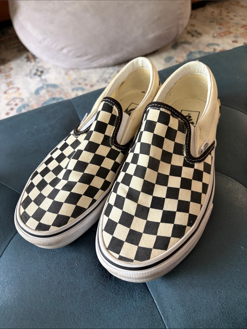 Vans Classic Slip-On Checkerboard Black and White